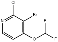 3-Bromo-2-chloro-4-(difluoromethoxy)pyridine Struktur