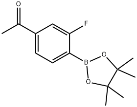 4-アセチル-2-フルオロベンゼンボロン酸ピナコールエステル 化學構(gòu)造式