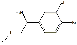 (S)-1-(4-Bromo-3-chlorophenyl)ethanamine hydrochloride Struktur