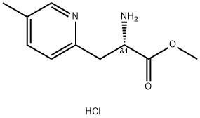 (S)-Methyl 2-amino-3-(5-methylpyridin-2-yl)propanoate hydrochloride Struktur