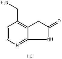 4-(aminomethyl)-1H,2H,3H-pyrrolo[2,3-b]pyridin-2-one dihydrochloride Struktur