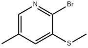 2-bromo-5-methyl-3-(methylthio)pyridine Struktur