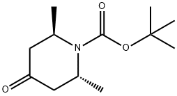 (2R,6R)-2,6-Dimethyl-4-oxo-piperidine-1-carboxylic acid tert-butyl ester Struktur