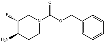 benzyl (3R,4R)-4-amino-3-fluoropiperidine-1-carboxylate Struktur