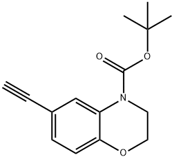 4-Boc-6-ethynyl-3,4-dihydro-2H-benzo[b][1,4]oxazine Struktur