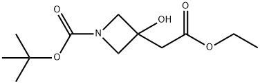 Tert-Butyl 3-(2-Ethoxy-2-Oxoethyl)-3-Hydroxyazetidine-1-Carboxylate Struktur