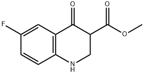 6-Fluoro-4-oxo-1,4-dihydro-quinoline-3-carboxylic acid methyl ester Struktur