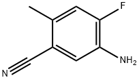 5-Amino-4-fluoro-2-methyl-benzonitrile Struktur