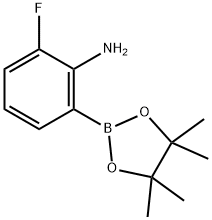 2-Amino-3-fluorobenzeneboronic acid pinacol ester Struktur