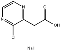 sodium 2-(3-chloropyrazin-2-yl)acetic acid Struktur