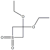 3,3-Diethoxythietane 1,1-dioxide Struktur