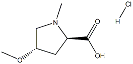 D-Proline, 4-methoxy-1-methyl-, (4S)- hydrochloride Struktur