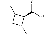 2-Azetidinecarboxylic acid,3-ethyl-1-methyl, (2S)- Struktur