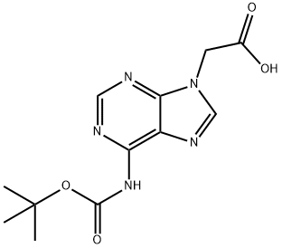 N6-Boc-adenosin-9-yl acetic acid Struktur