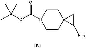 tert-Butyl 1-amino-6-azaspiro[2.5]octane-6-carboxylate hydrochloride Struktur