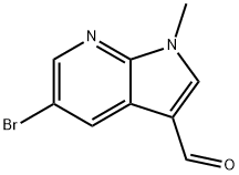 5-Bromo-1-methyl-1H-pyrrolo[2,3-b]pyridine-3-carbaldehyde Struktur