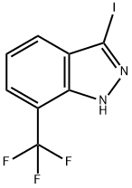 3-iodo-7-(trifluoromethyl)-1H-indazole Struktur