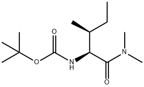 (S,S)-(1-Dimethylcarbamoyl-2-methyl-butyl)-carbamic acid tert-butyl ester Struktur