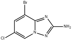 2-Amino-8-bromo-6-chloro-[1,2,4]triazolo[1,5-a]pyridine Struktur