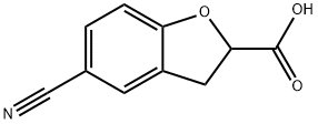 5-cyano-2,3-dihydrobenzofuran-2-carboxylic acid Struktur