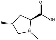 (2S,4R)-1,4-dimethylpyrrolidine-2-carboxylic acid Struktur