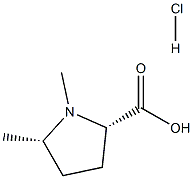 (2S,5S)-1,5-dimethylpyrrolidine-2-carboxylic acid hydrochloride Struktur