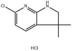 6-chloro-3,3-dimethyl-1H,2H,3H-pyrrolo[2,3-b]pyridine hydrochloride Struktur