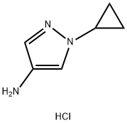 1-cyclopropyl-1H-pyrazol-4-aminehydrochloride Struktur