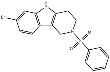 2-Benzenesulfonyl-7-bromo-2,3,4,5-tetrahydro-1H-pyrido[4,3-b]indole Struktur