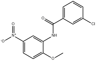 3-chloro-N-(2-methoxy-5-nitrophenyl)benzamide Struktur