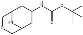 Carbamic acid, N-3-oxa-9-azabicyclo[3.3.1]non-7-yl-, 1,1-dimethylethyl ester Struktur