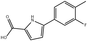 5-(3-fluoro-4-methylphenyl)-1H-pyrrole-2-carboxylic acid Struktur