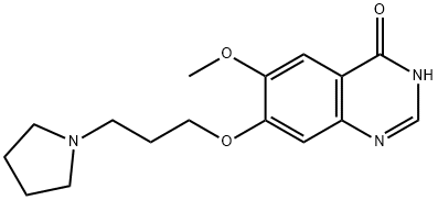 6-methoxy-7-(3-(pyrrolidin-1-yl)propoxy)quinazolin-4(3H)-one Struktur