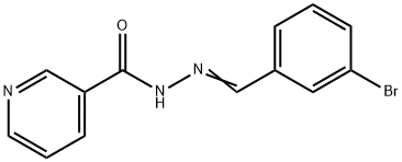 N'-[(E)-(3-bromophenyl)methylidene]pyridine-3-carbohydrazide Struktur