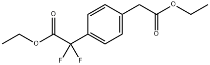 Ethyl 2-[4-(2-Ethoxy-2-oxoethyl)phenyl]-2,2-difluoroacetate Struktur