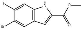 Methyl 5-Bromo-6-fluoroindole-2-carboxylate Struktur