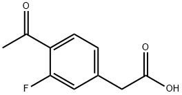 2-(4-Acetyl-3-fluorophenyl)acetic acid Struktur