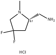 [(2S)-4,4-difluoro-1-methylpyrrolidin-2-yl]methanamine dihydrochloride Struktur