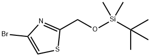 4-bromo-2-((tert-butyldimethylsilyloxy)methyl)thiazole Struktur