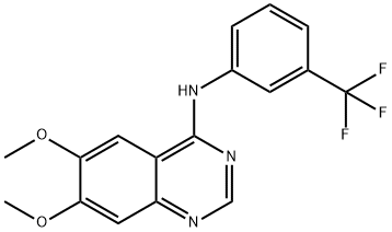 6,7-dimethoxy-N-(3-(trifluoromethyl)phenyl)quinazolin-4-amine Struktur