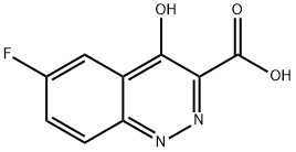 6-Fluoro-4-oxo-1,4-dihydrocinnoline-3-carboxylic acid Struktur