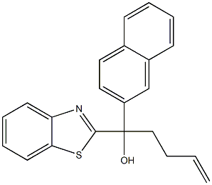 1-(benzo[d]thiazol-2-yl)-1-(naphthalen-2-yl)pent-4-en-1-ol Struktur