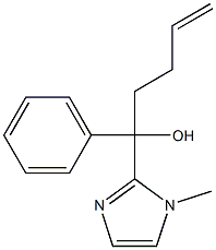 1-(1-methyl-1H-imidazol-2-yl)-1-phenylpent-4-en-1-ol Struktur