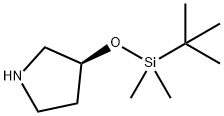 Pyrrolidine, 3-[[(1,1-dimethylethyl)dimethylsilyl]oxy]-, (3S)-
 Struktur