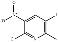 2-Chloro-5-iodo-6-methyl-3-nitro-pyridine Struktur