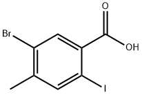 5-Bromo-2-iodo-4-methyl-benzoic acid Struktur