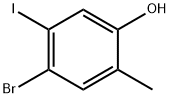 4-Bromo-5-iodo-2-methyl-phenol Struktur