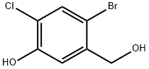 4-Bromo-2-chloro-5-hydroxymethyl-phenol Struktur