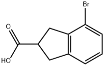 4-bromo-2,3-dihydro-1H-indene-2-carboxylic acid Struktur