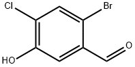 2-Bromo-4-chloro-5-hydroxy-benzaldehyde Struktur